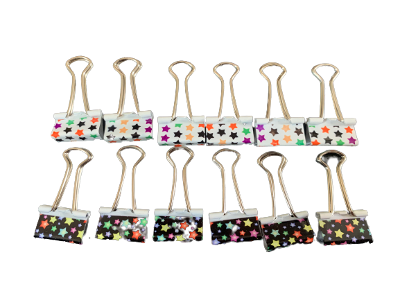 Klemmen met sterretjes 19mmp/12st