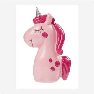 Eenhoorn roze 3D 4.5cm p/st polystone