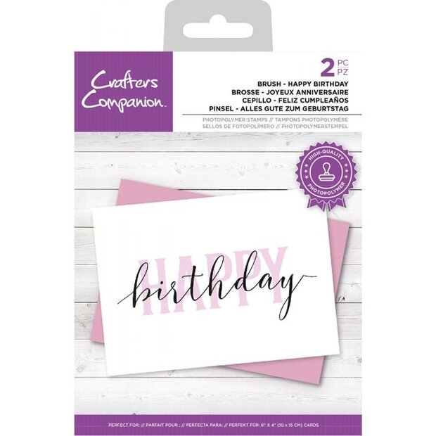 Clear stamp Brush Happy Birthday p/2st