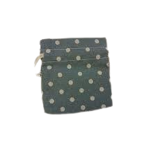 Zakken blauw 9x12cm p/st katoen stip 