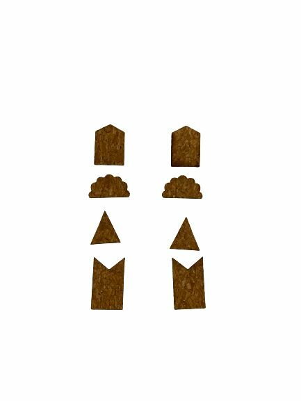 Stickers labels 2.5x2.5cm p/8st kurk