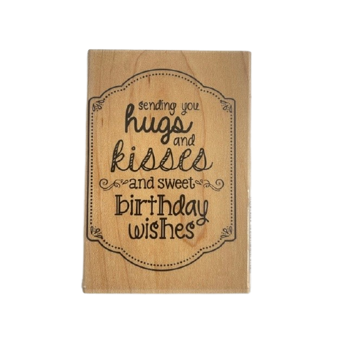 Stempel Sending you 5.5x8cm p/st hout