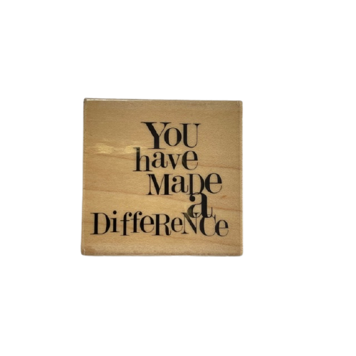 Stempel A difference 5x5cm p/st hout