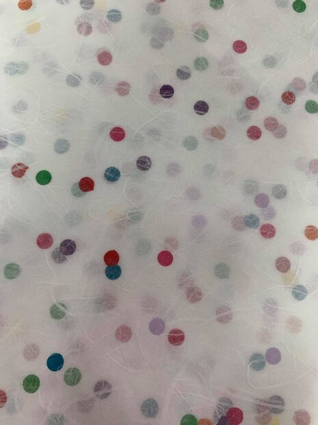 Vloeipapier multi stipjes 50x70cm p/10vel