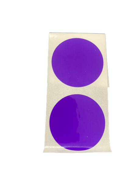 Stickers effen paars p/500st 30mm