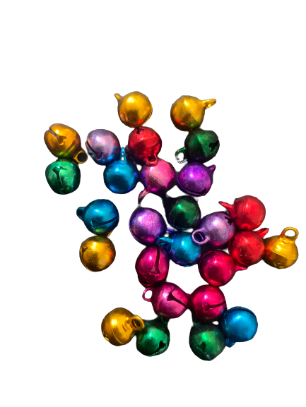 Belletjes gekleurd 1cm p/25st rond