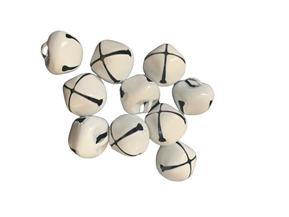 Belletjes wit 1.6cm p/30st koker 