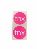 Stickers tnx roze p/100st 3.5cm