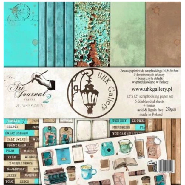 Paper pad 30.5x30.5cm Art journal 2 p/6vel