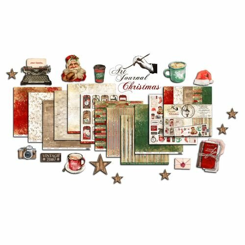 Paper pad 30.5x30.5cm Art journal Christmas p/6vel