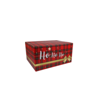 Kerstdoos Kerstdoos TARTAN rood 450x350x230mm p/10strood 390x290x232mm p/10st