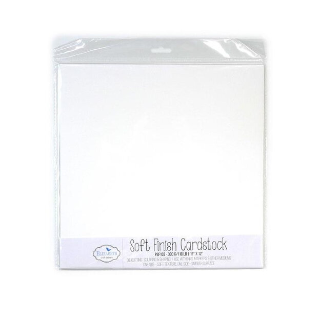 Cardstock Soft Finish 300G 30.5x30.5cm wit p/10st
