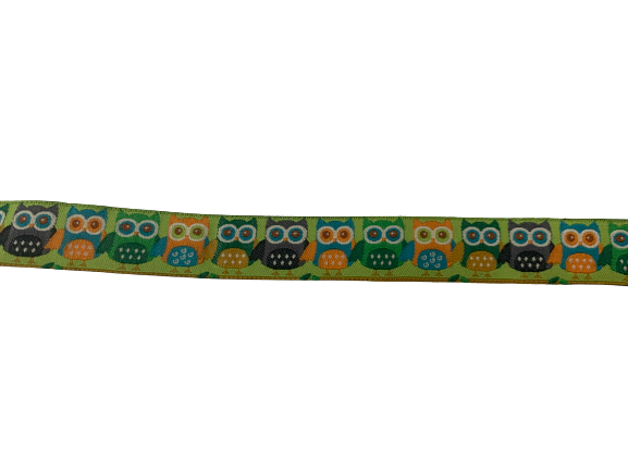 Lint groen uil vleugel in vleugel 15mm p/m gewoven