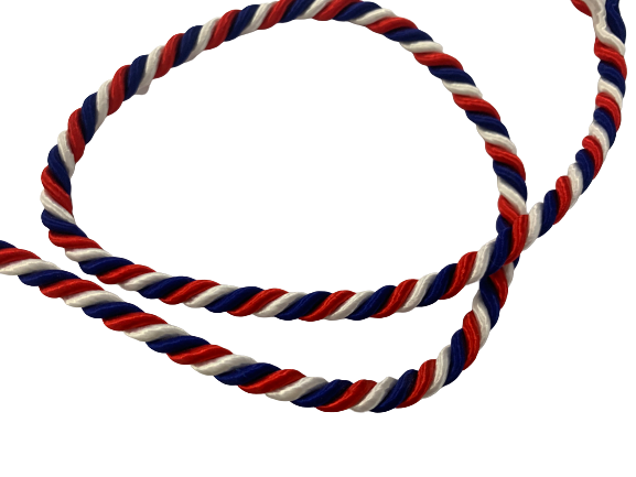 Touw rood/wit/blauw 1cm p/m