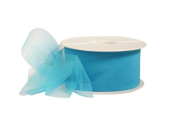 Lint tule turquoise 100mm p/5mtr