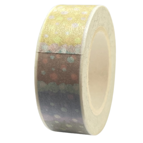 Masking tape stippen 15mm p/10m gekleurd