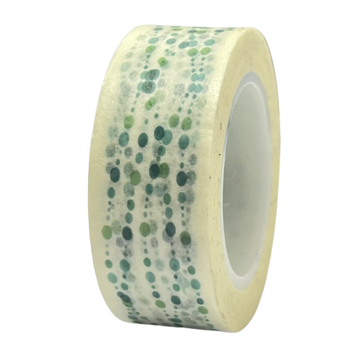 Masking tape zeeblauw stip 15mm p/10m 