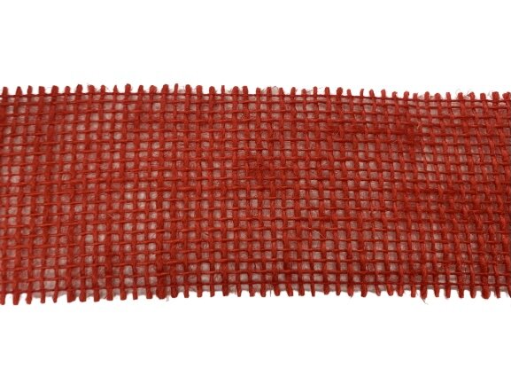 Jute band bordeaux 7cm p/mtr