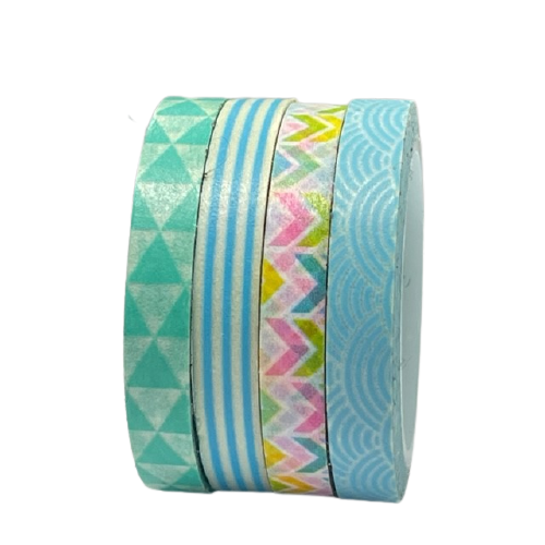 Masking tape blauw set 1 p/4st 