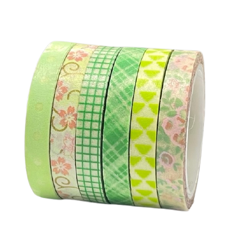 Masking tape groen set 6 5mm p/6st