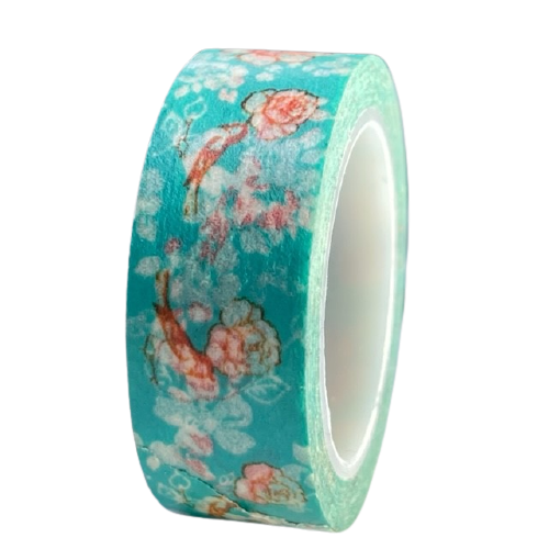 Masking tape blauw vogel 15mm p/10m
