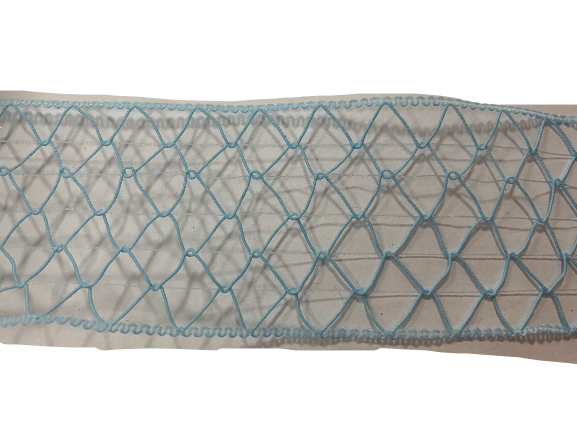 Lint blauw gaas 50mm p/m 