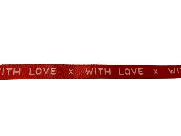 Lint rood with love 10mm p/mtr letter stamp
