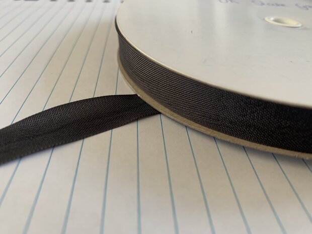 Seambinding DK Slate Grey F79 15mm p/mtr kreukellint 