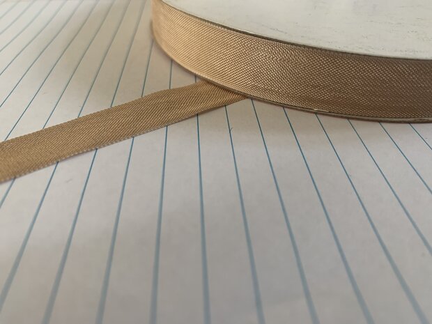 Seambinding Bark Tan Nude F73 15mm p/mtr kreukellint 