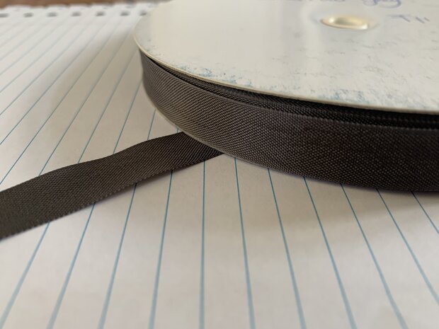 Seambinding Charcoal Grey F71 15mm p/mtr kreukellint 