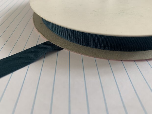 Seambinding Deepwater Blue Darkest Teal F69 15mm p/mtr kreukellint 