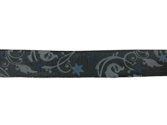 Lint blauw swirl 25mm p/mtr