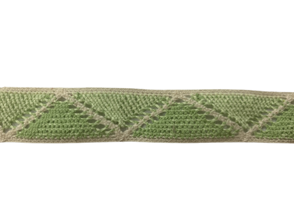 Lint groen 22mm p/mtr Vanna gebreid