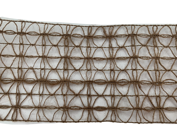  Lint donkerbruin jute 100mm p/mtr Mesh wired