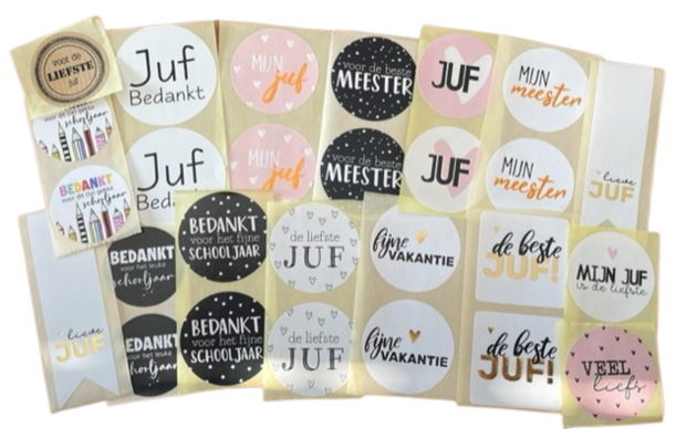 Stickerset juf &amp; meester p/27st