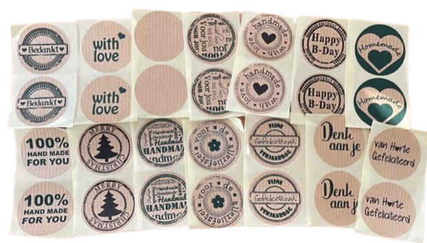 Stickerset kraft p/28st