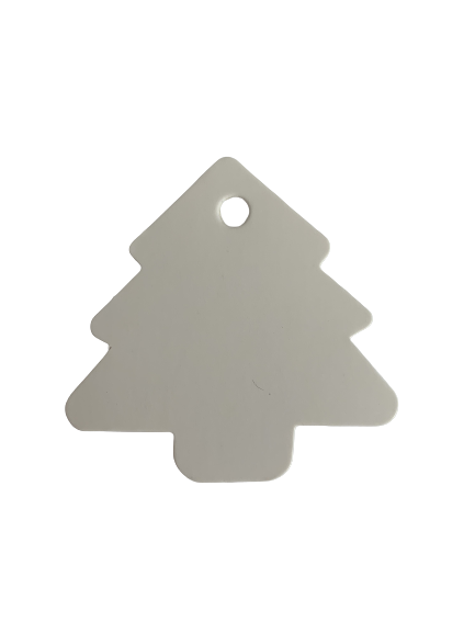 Label wit kerstboom 5.3x6cm p/5st