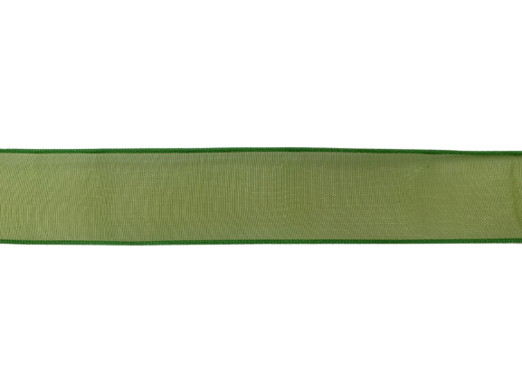 Lint groen 23mm organza wired p/m