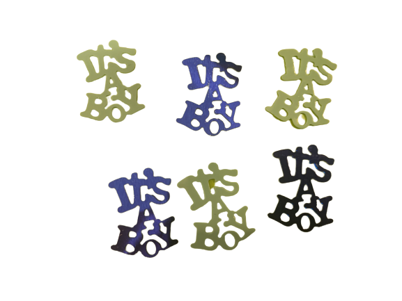 Confetti donkerblauw/lichtblauw It&#039;s A Boy p/set