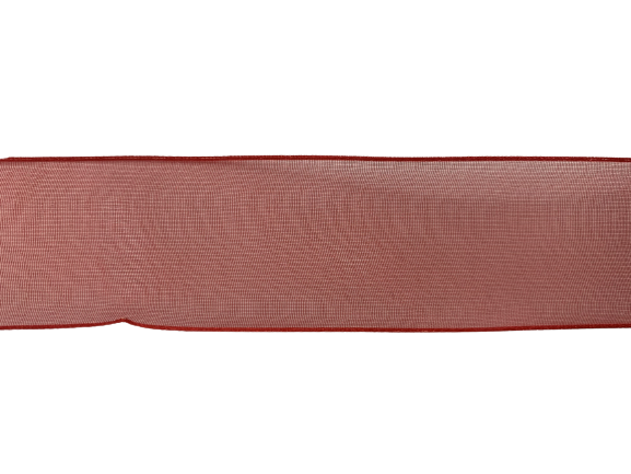 Lint rood 38mm organza wired p/m