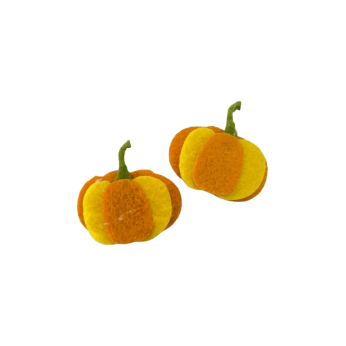 Plakker pompoen vilt 3cm 25 p/25st