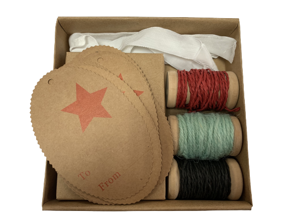 Cadeauset 3 klossen 12 labels ster Lintje p/set