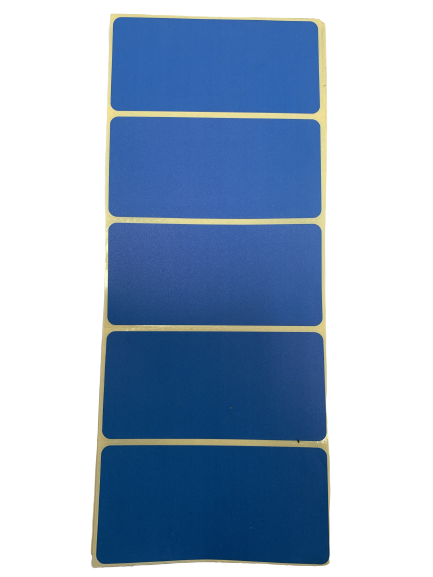 Etiket blauw 50x100mm p/100st