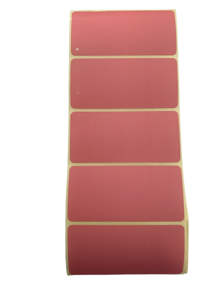 Etiket roze 50x100mm p/100st