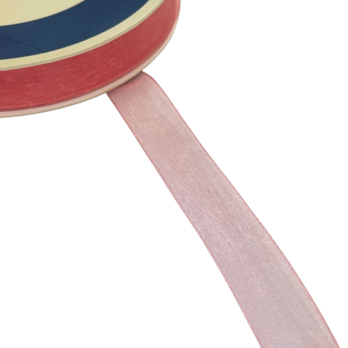 Lint strawberry ice organza shining 15mm p/5mtr 