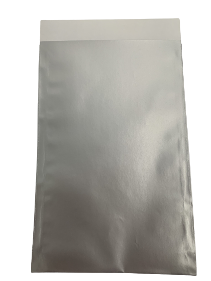 Zakken zilver effen 12x19cm p/5st