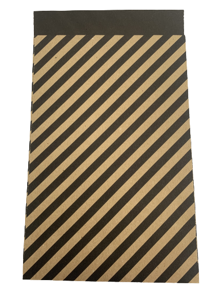 Zakken kraft streep 12x19cm p/5st