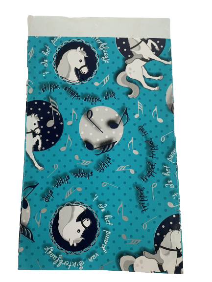 Zakken blauw sint paard 12x19cm p/5st