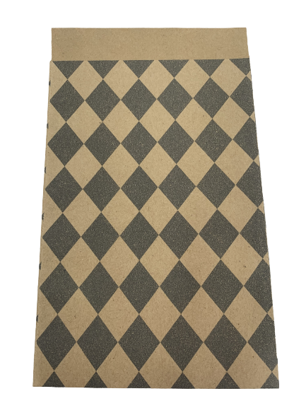 Zakken kraft met grijze ruit 12x19cm p/5st