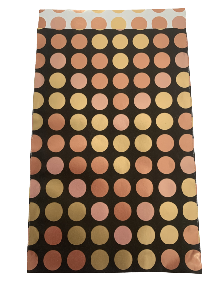 Zakken zwart brons stip 12x19cm p/5st